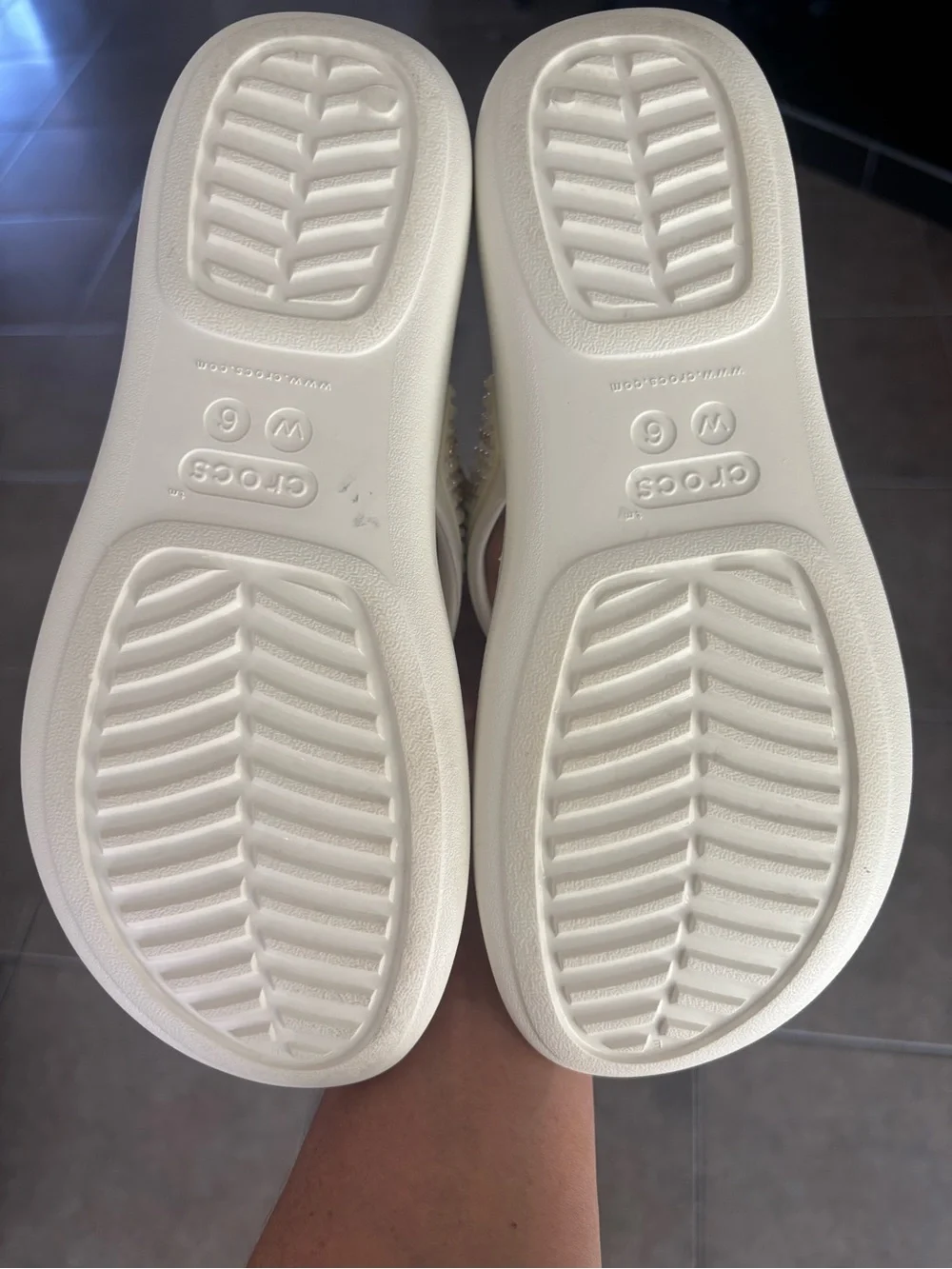 CROCS white sandals